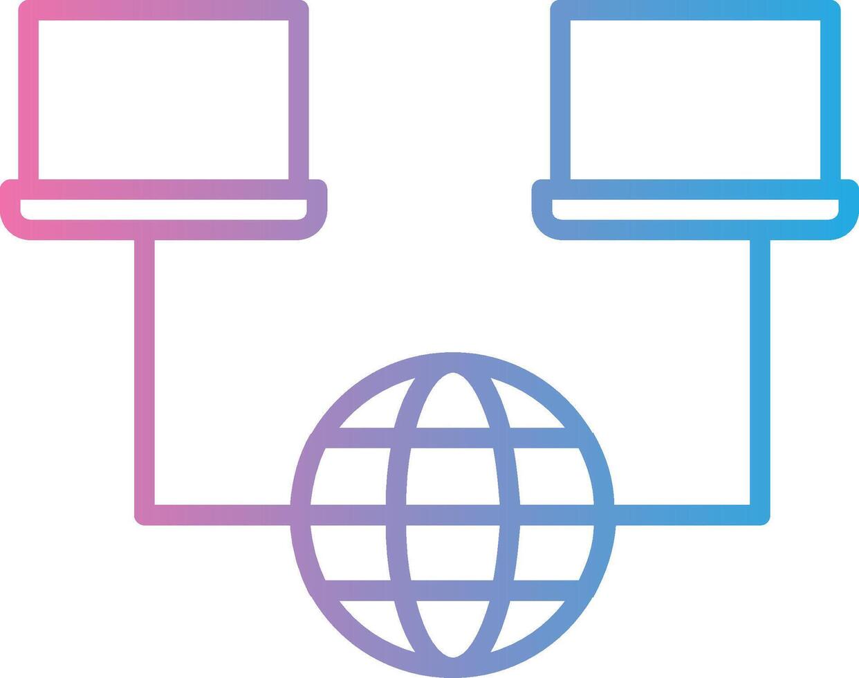 Network Line Gradient Icon Design vector