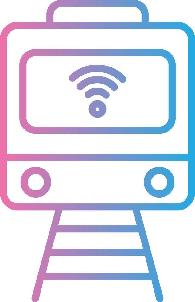 Train Line Gradient Icon Design vector
