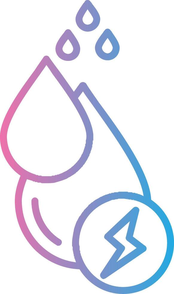 agua energía línea degradado icono diseño vector