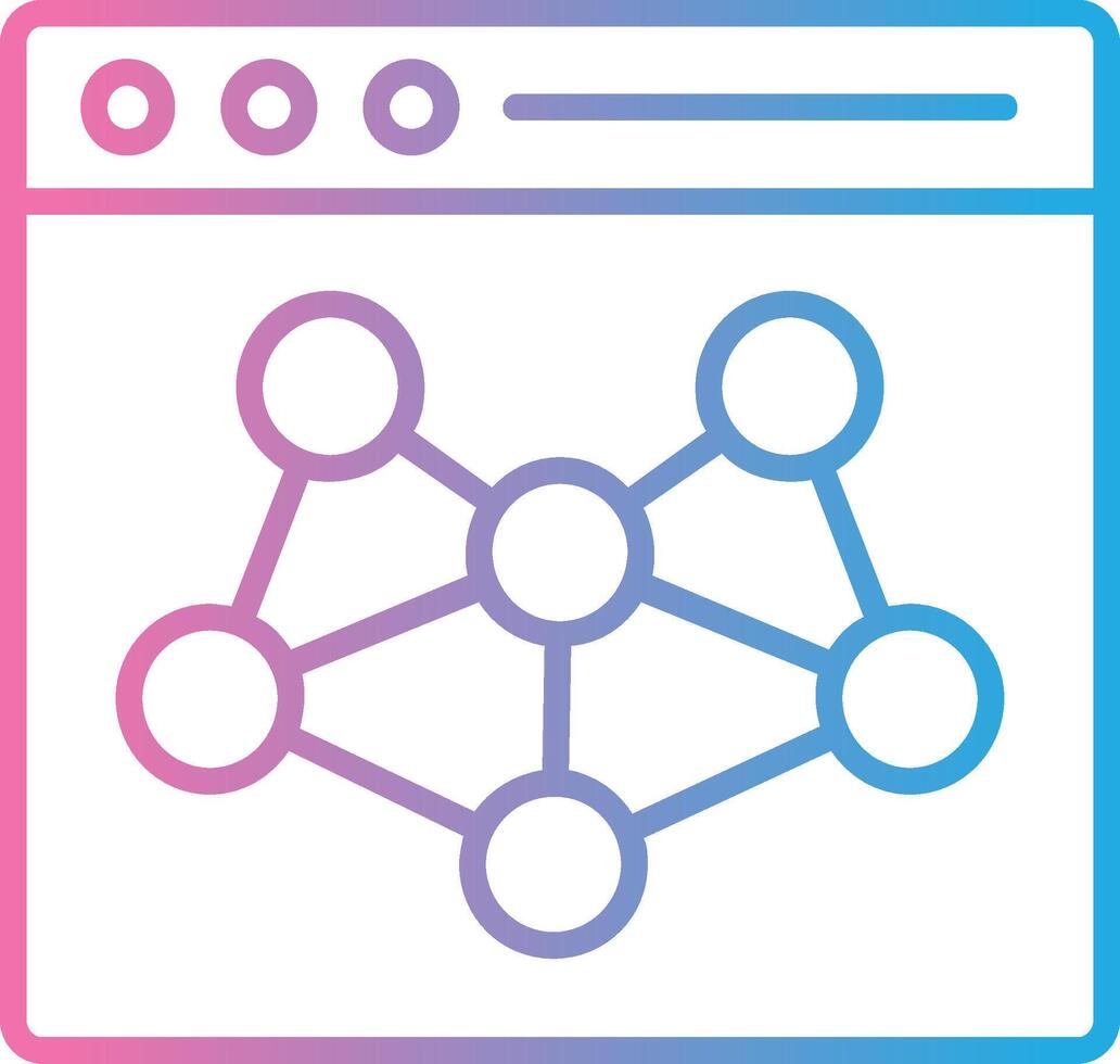 Network Line Gradient Icon Design vector
