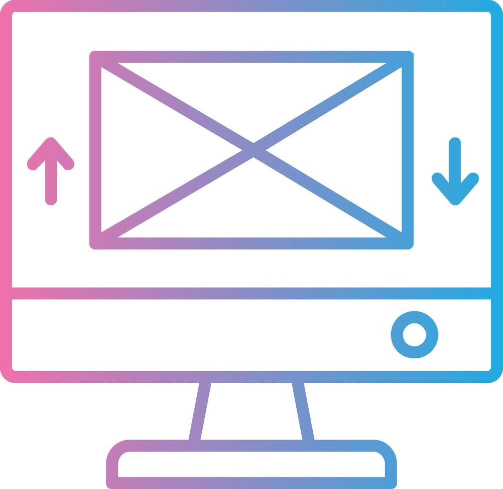Email Line Gradient Icon Design vector