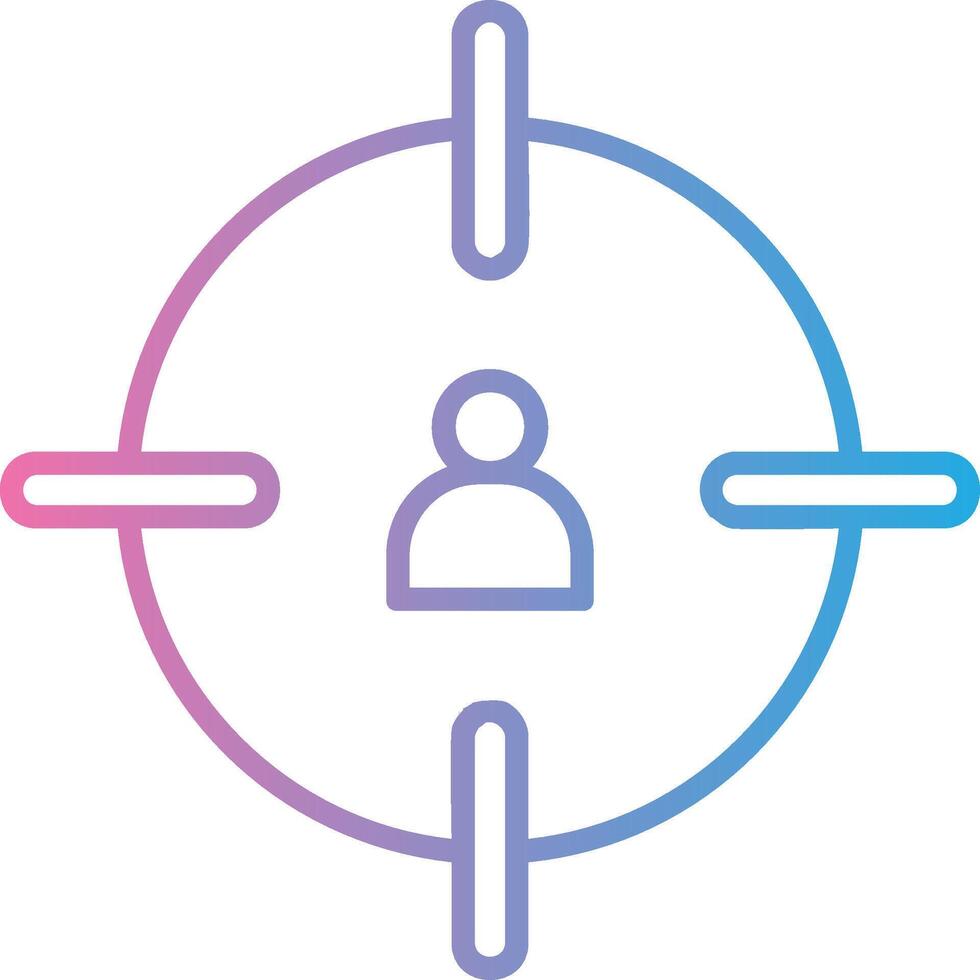 Headshot Line Gradient Icon Design vector
