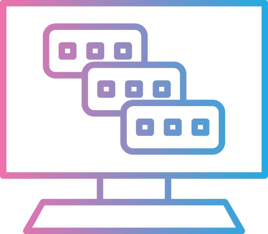 Tasks Line Gradient Icon Design vector