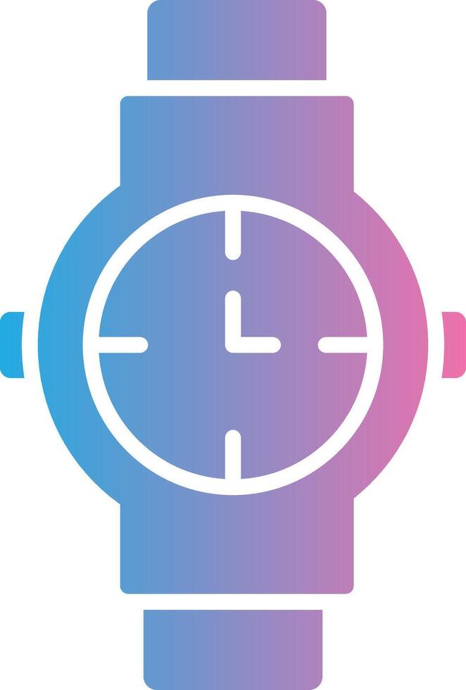 reloj glifo degradado icono diseño vector