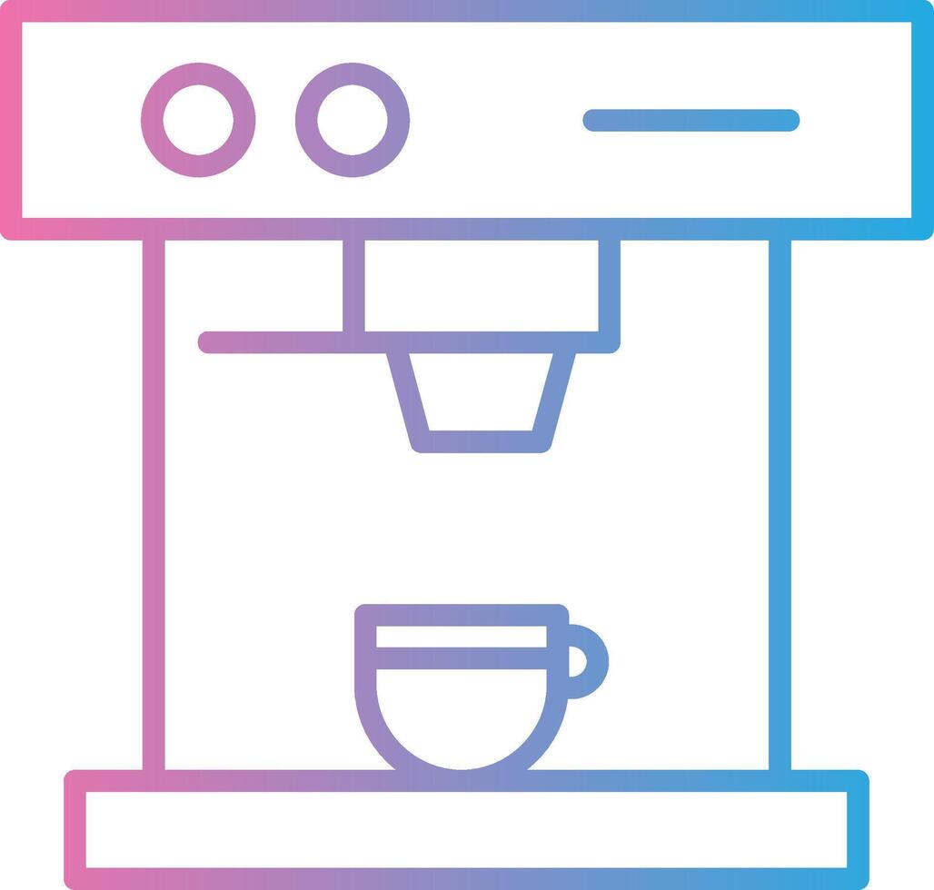 Coffee Machine Line Gradient Icon Design vector