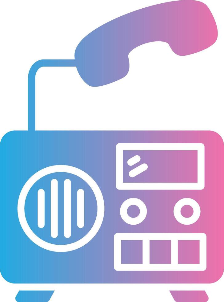 Radio Glyph Gradient Icon Design vector