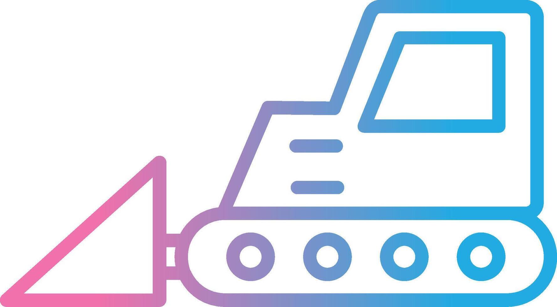 Bulldozer Line Gradient Icon Design vector