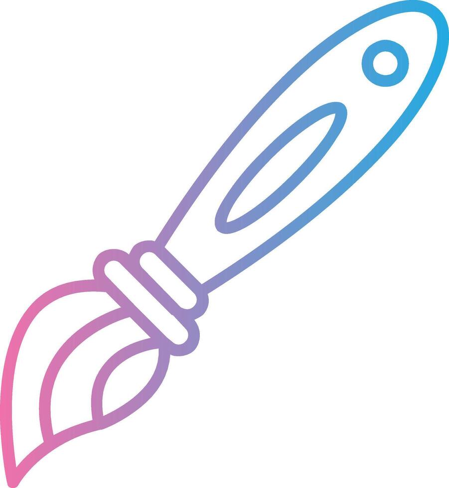 Paint Brush Line Gradient Icon Design vector
