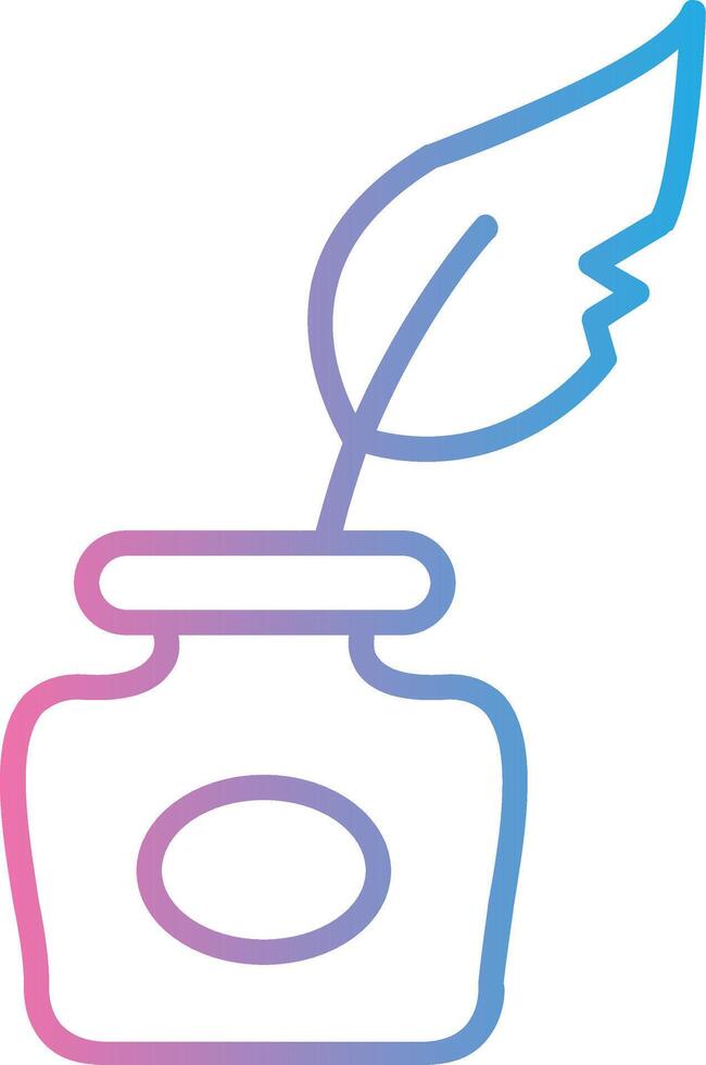 Ink Line Gradient Icon Design vector