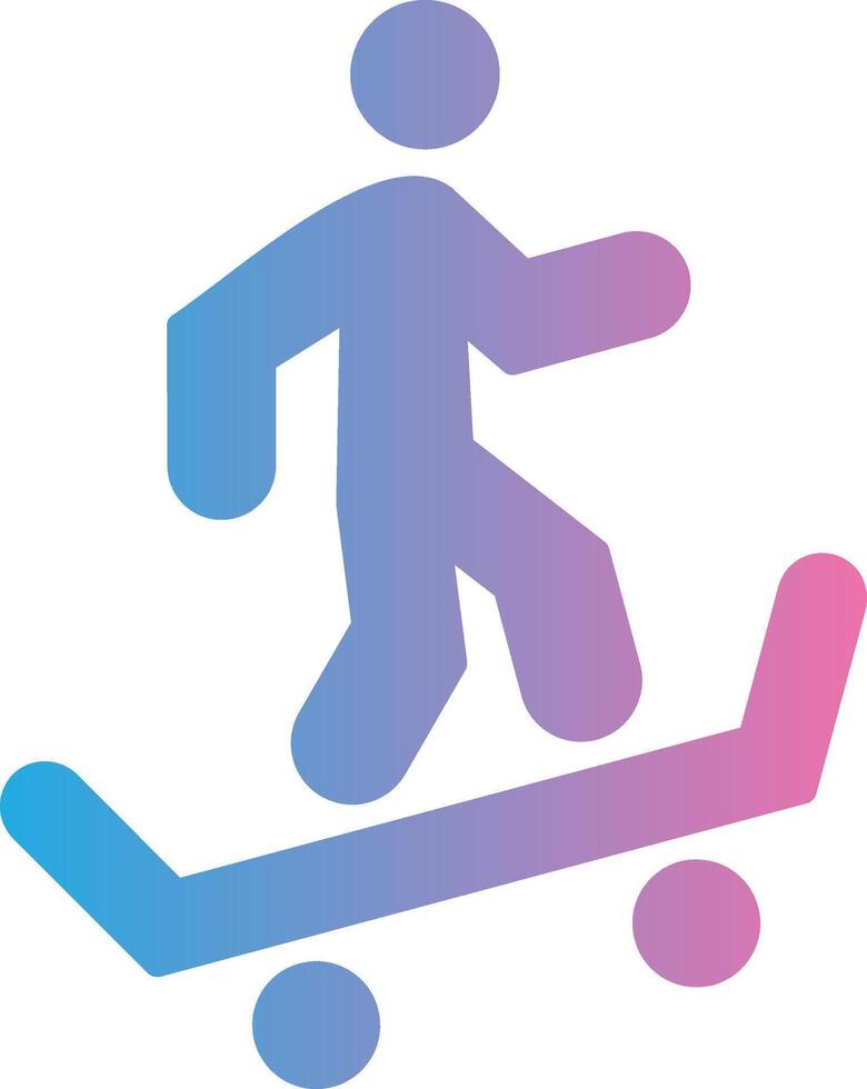 Skateboarding Glyph Gradient Icon Design vector