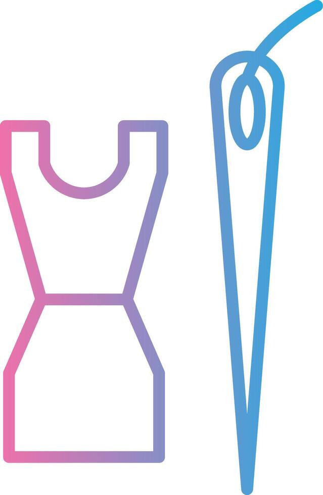Dressmaking Line Gradient Icon Design vector
