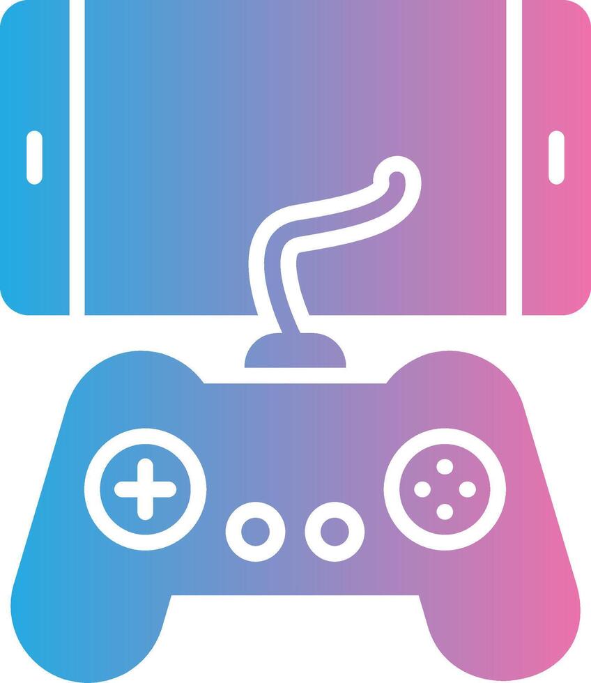 Mobile Game Glyph Gradient Icon Design vector