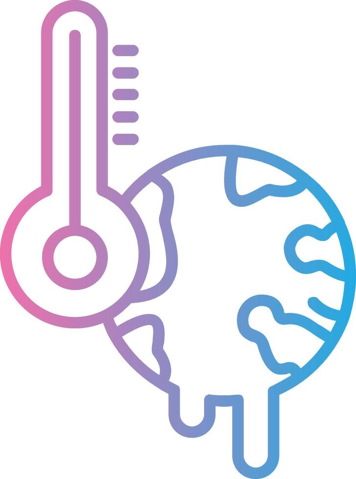 Global Warming Line Gradient Icon Design vector