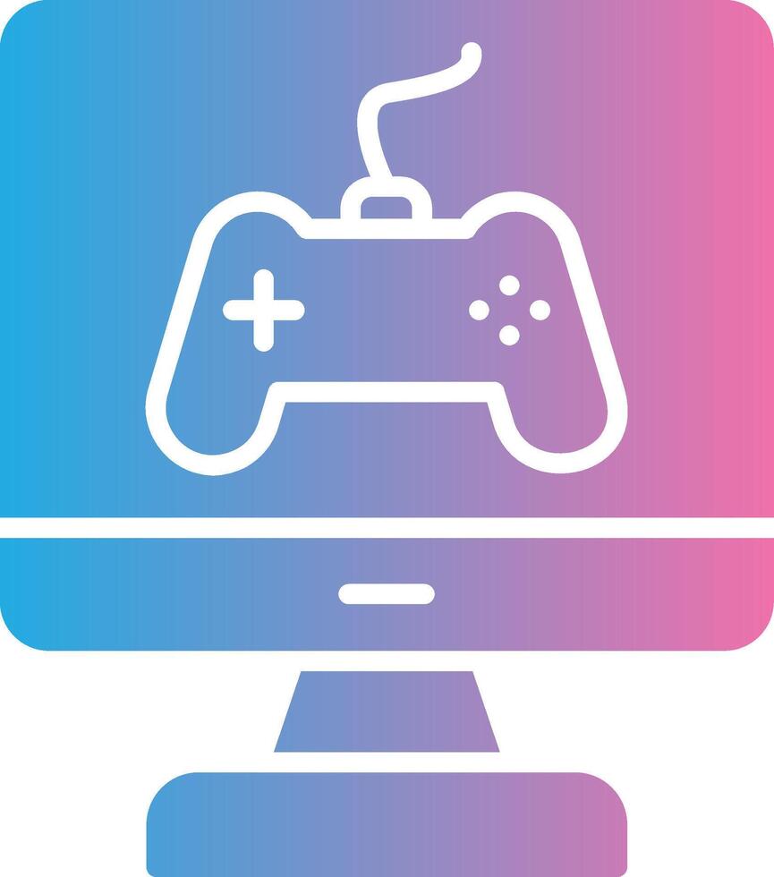 Game Glyph Gradient Icon Design vector