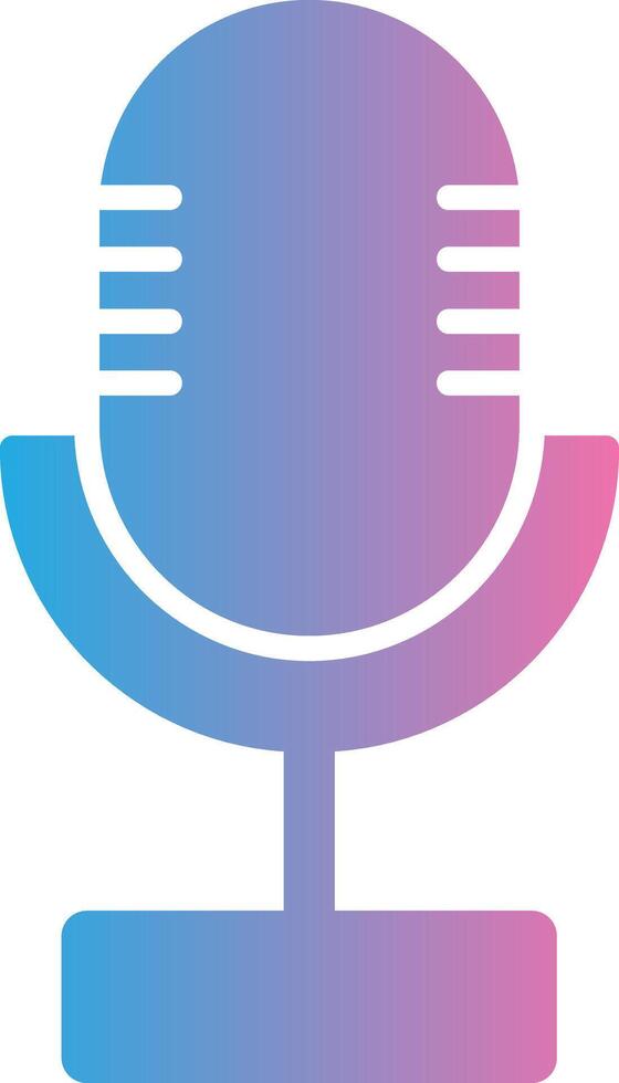 Microphone Glyph Gradient Icon Design vector