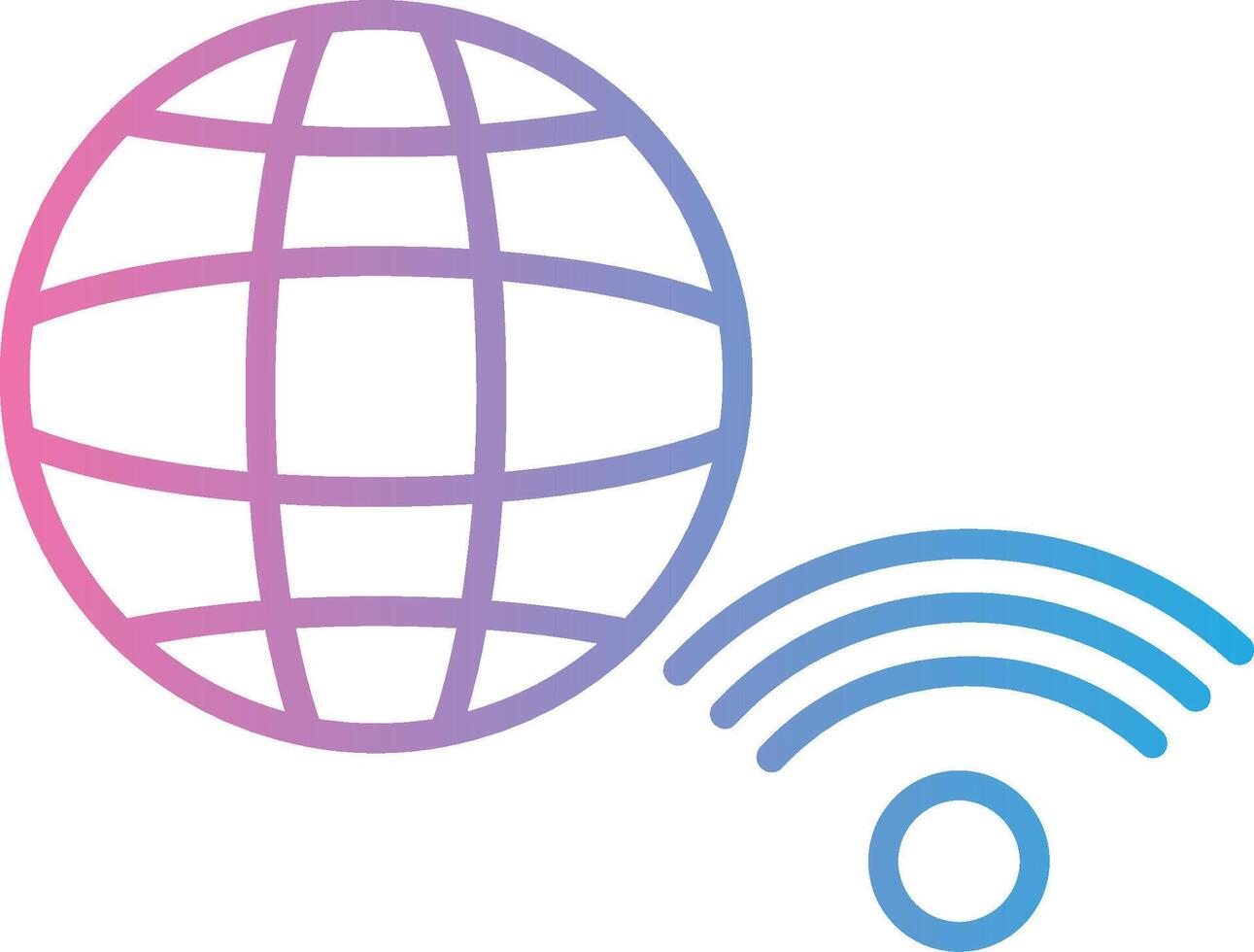 Internet Connection Line Gradient Icon Design vector