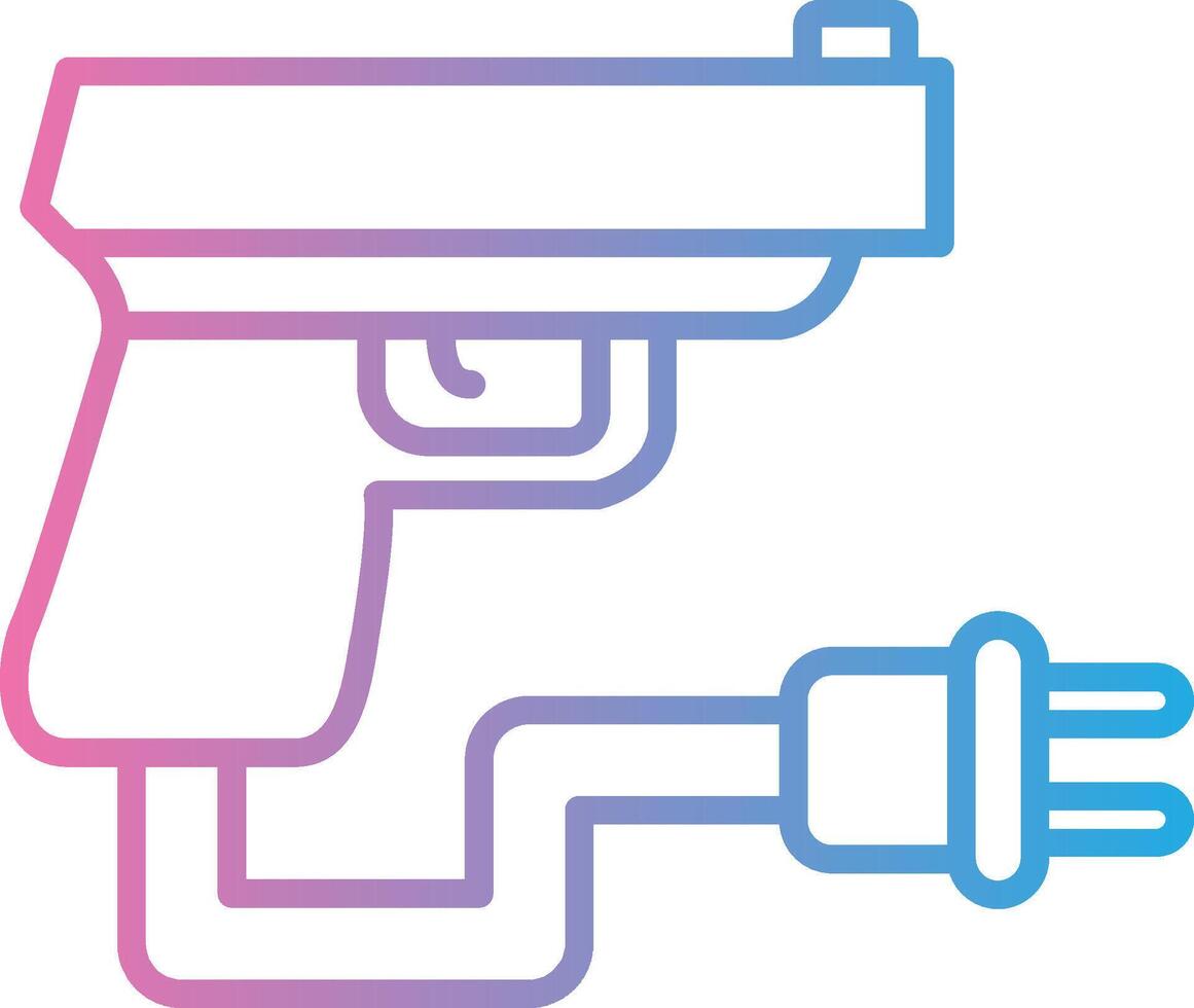 Gun Line Gradient Icon Design vector