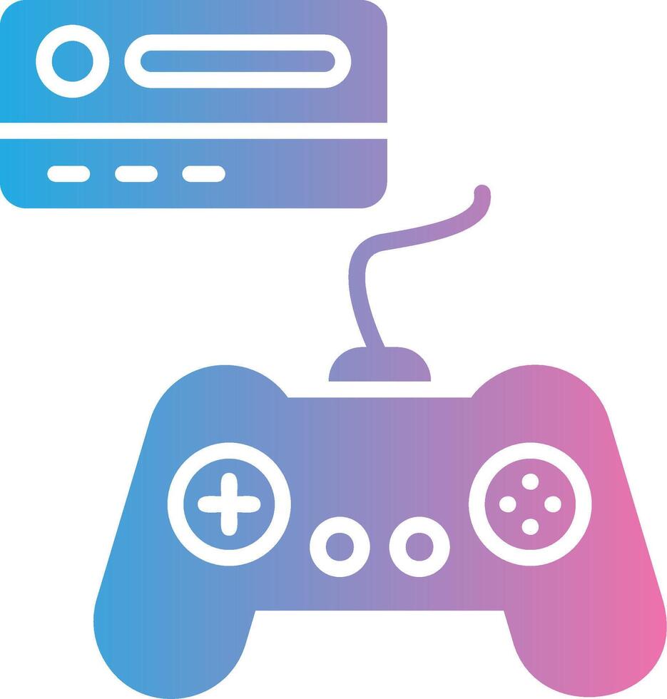 Gaming Console Glyph Gradient Icon Design vector