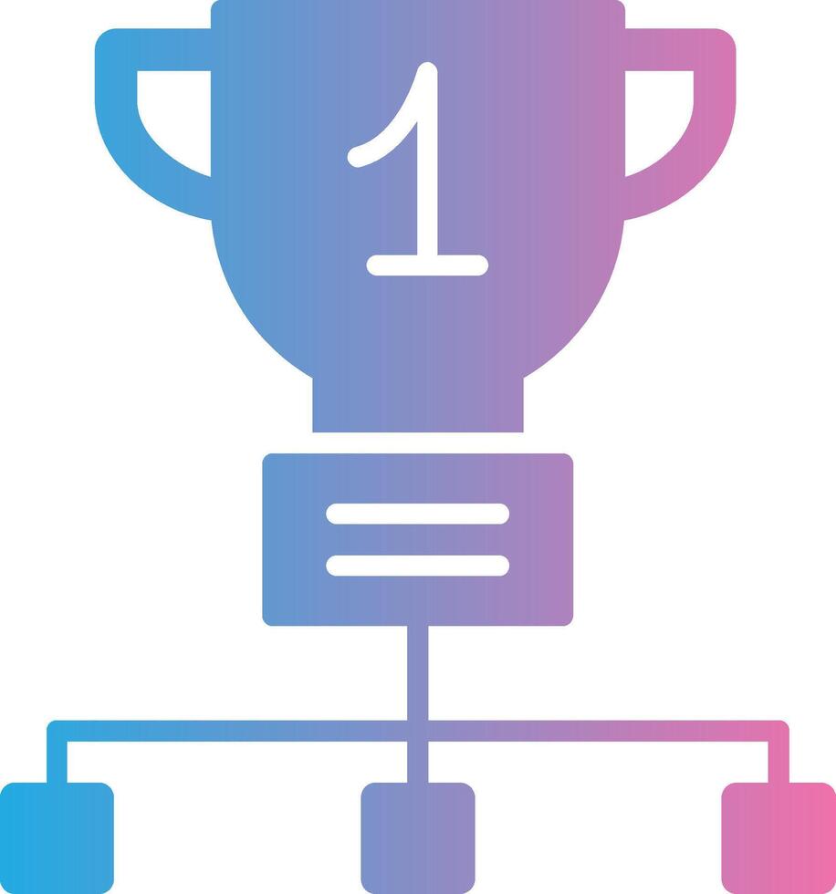 Trophy Glyph Gradient Icon Design vector