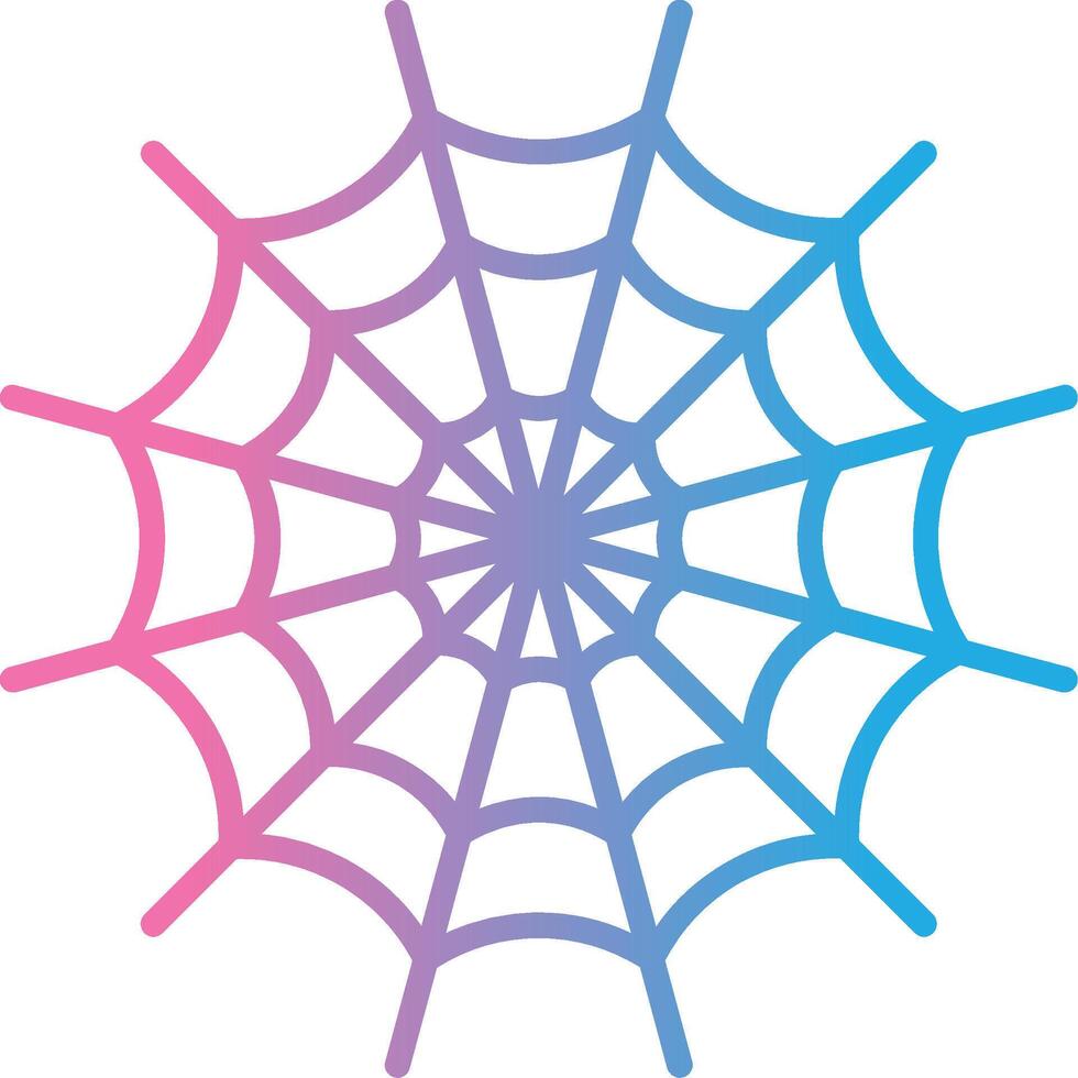 Spider Web Line Gradient Icon Design vector