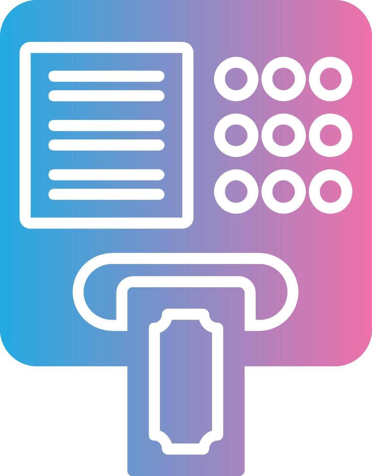 ATM Machine Glyph Gradient Icon Design vector