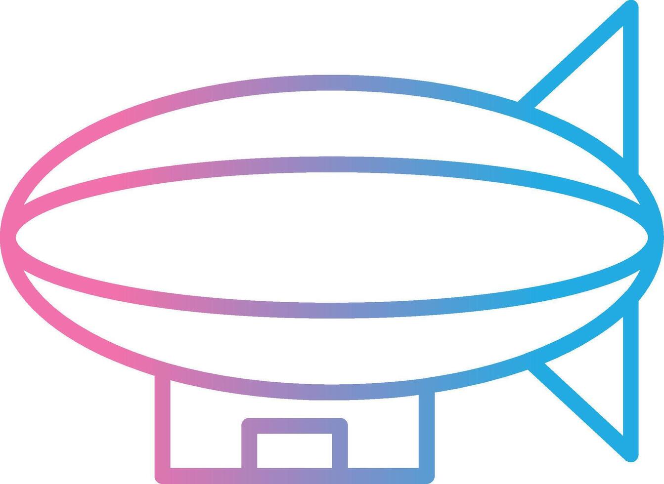 Blimp Line Gradient Icon Design vector