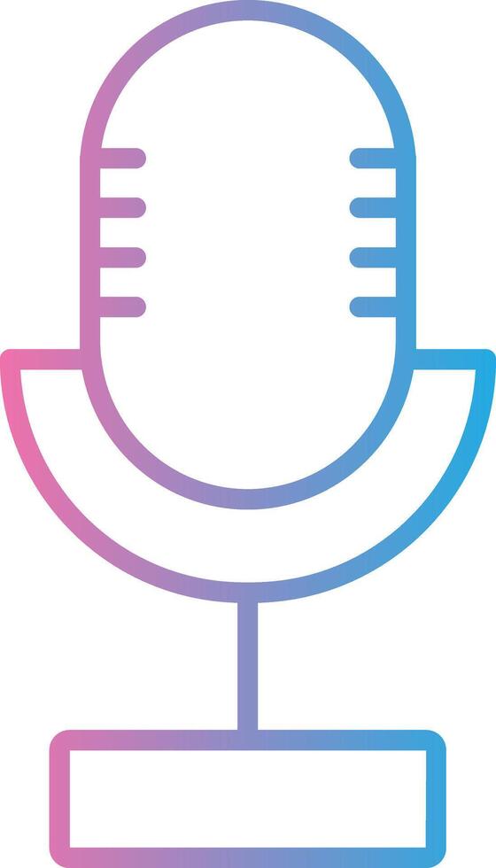 Microphone Line Gradient Icon Design vector
