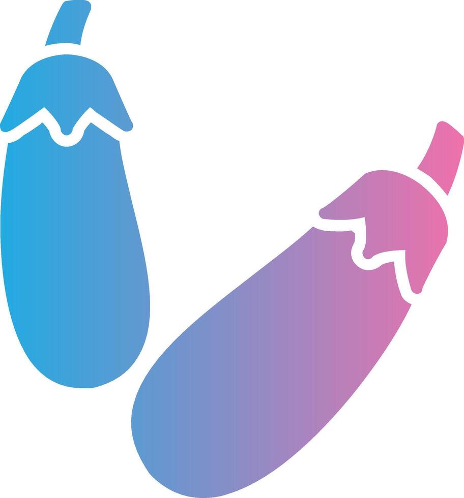 Eggplant Glyph Gradient Icon Design vector