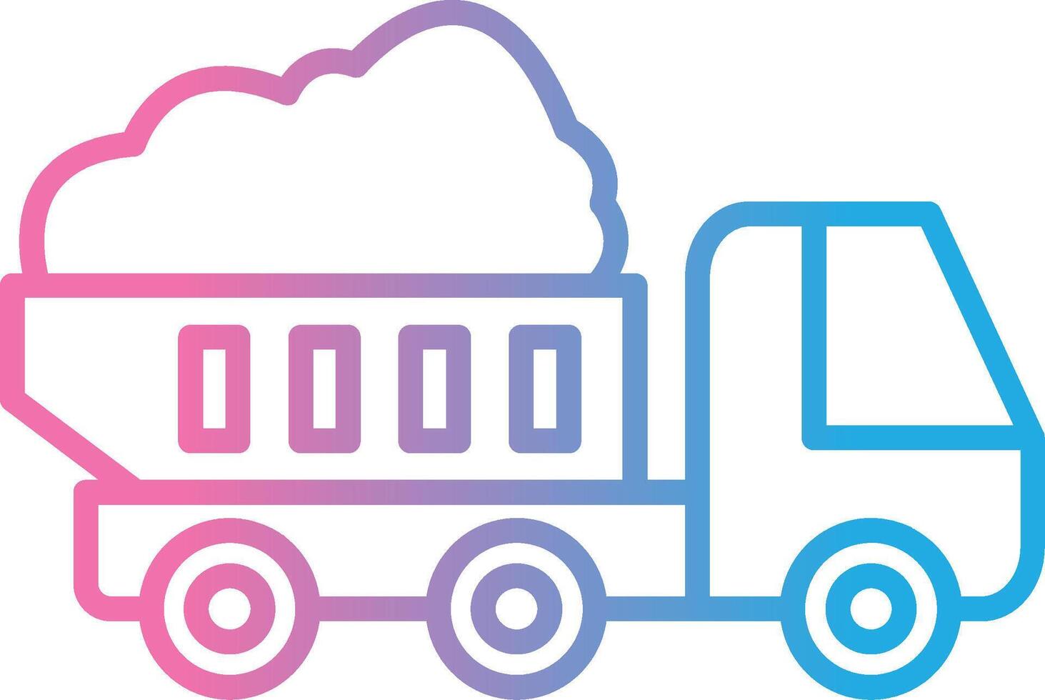 Dumper Truck Line Gradient Icon Design vector