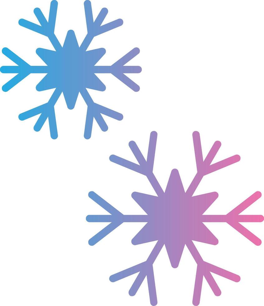 Snowflakes Glyph Gradient Icon Design vector