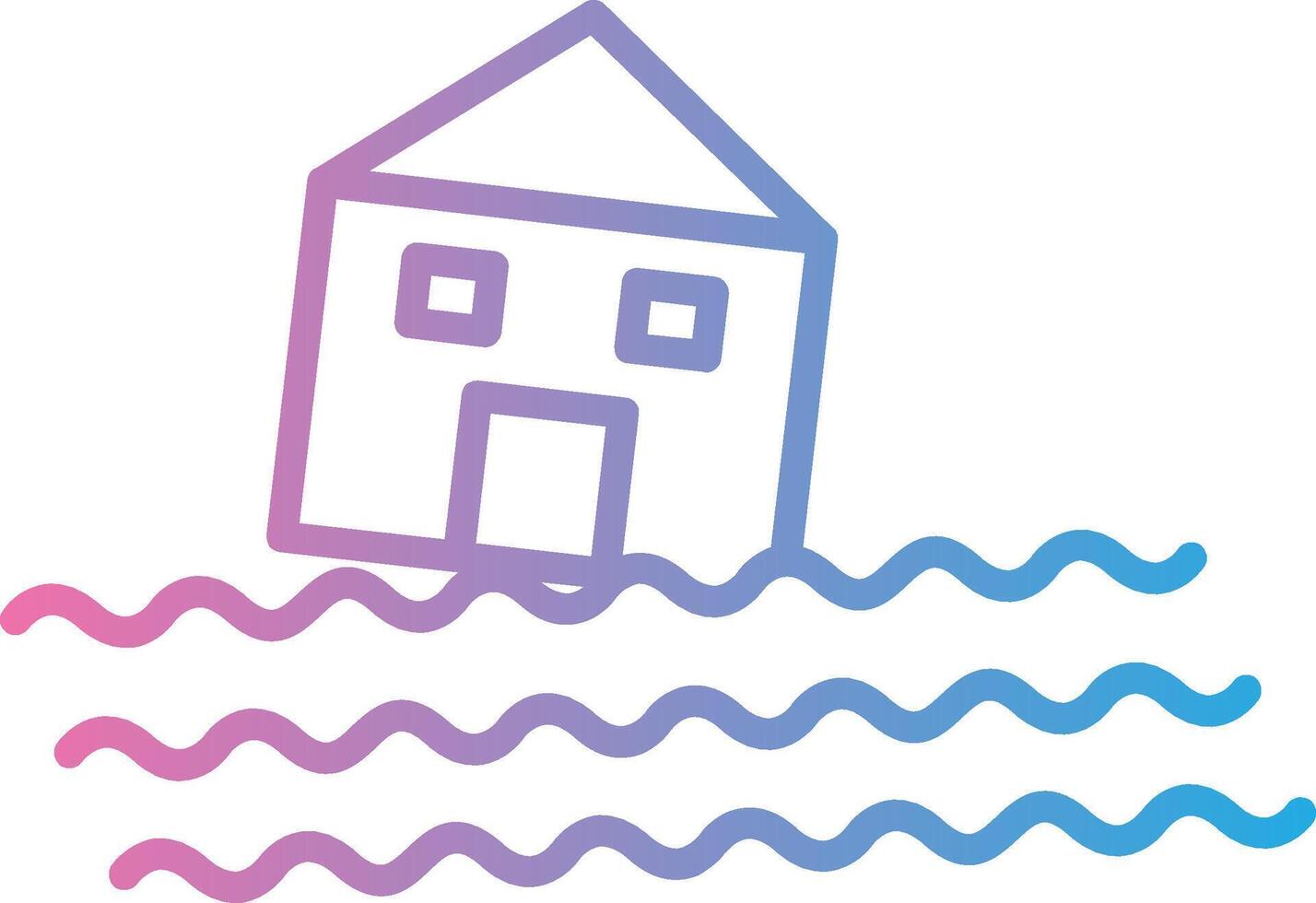 House Line Gradient Icon Design vector