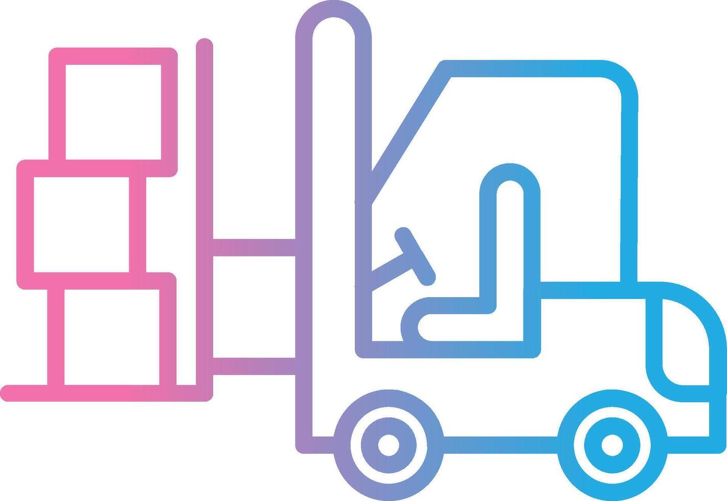 Forklift Line Gradient Icon Design vector