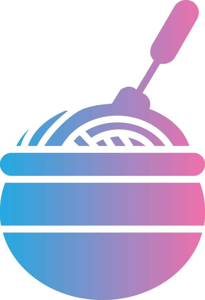 Noddles Glyph Gradient Icon Design vector