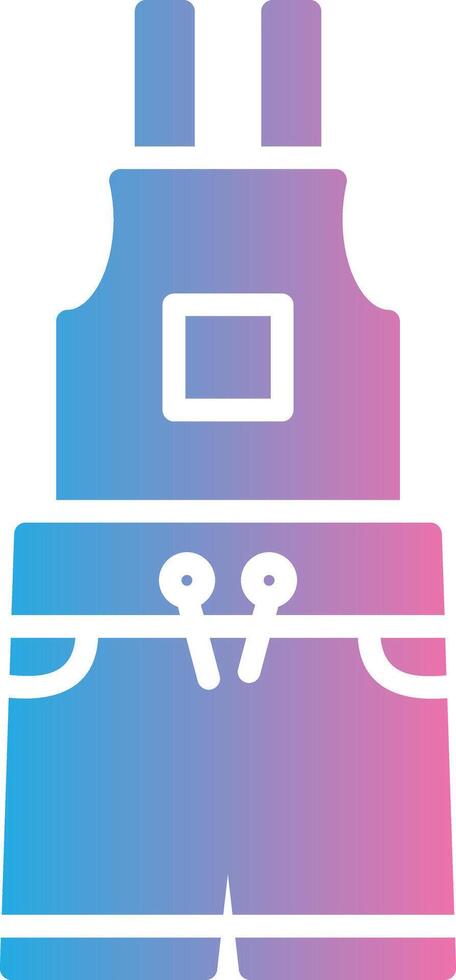 Dungarees Glyph Gradient Icon Design vector