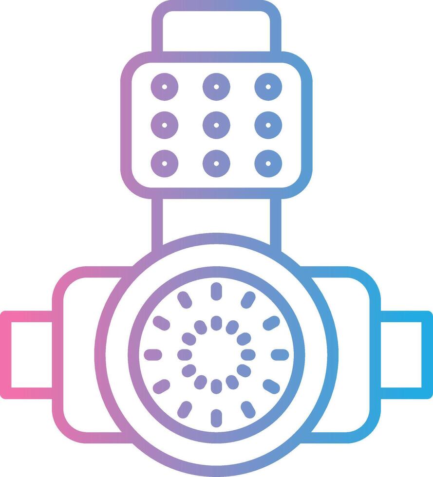 Head Light Line Gradient Icon Design vector