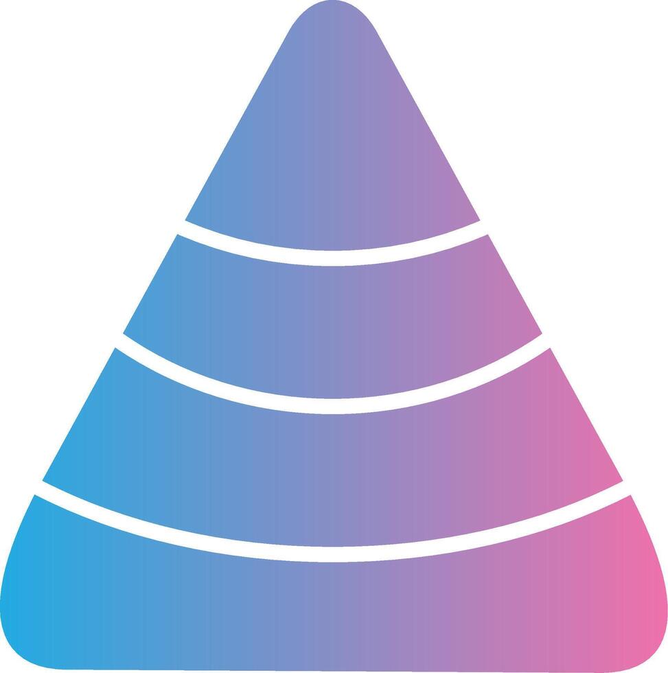 Candy Corn Glyph Gradient Icon Design vector