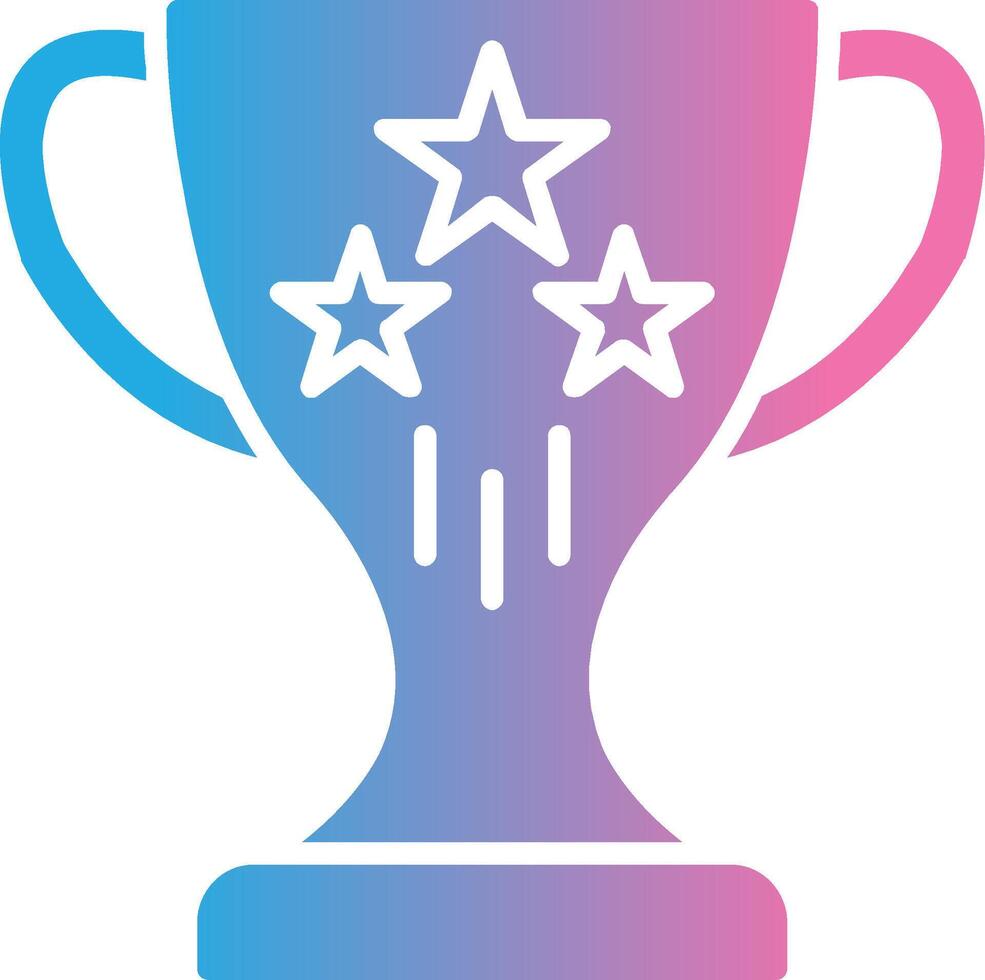 Star Glyph Gradient Icon Design vector