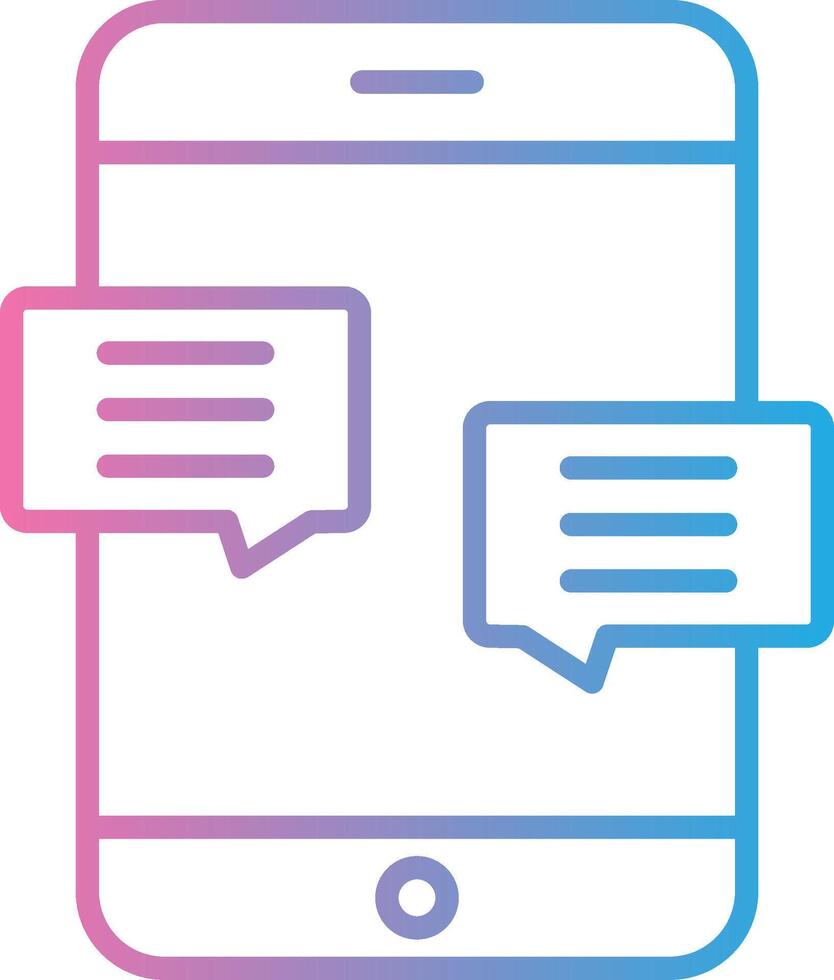 Chat Line Gradient Icon Design vector