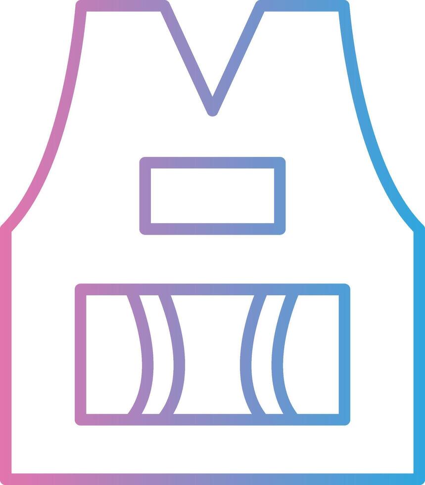 Sleeveless Line Gradient Icon Design vector