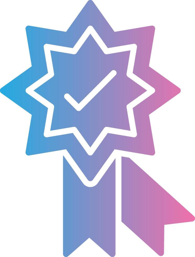 Badge Glyph Gradient Icon Design vector