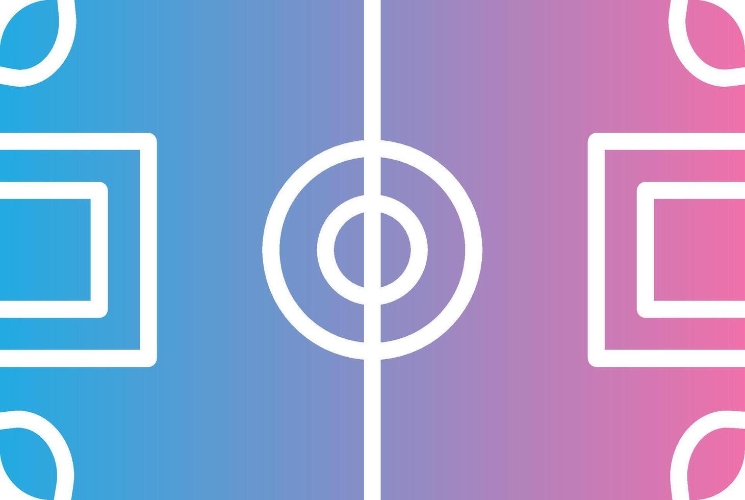Football Field Glyph Gradient Icon Design vector