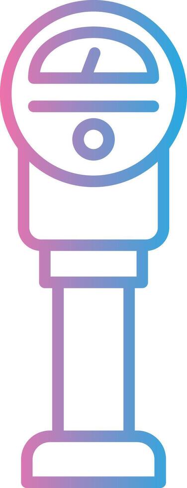 Parking Meter Line Gradient Icon Design vector