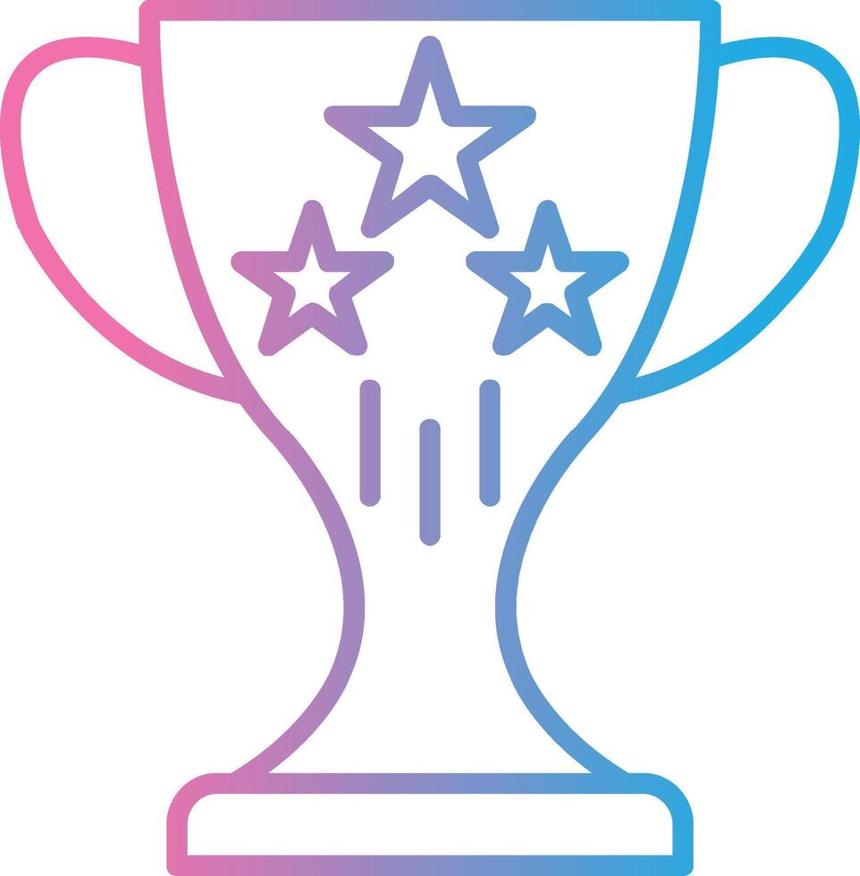 Star Line Gradient Icon Design vector