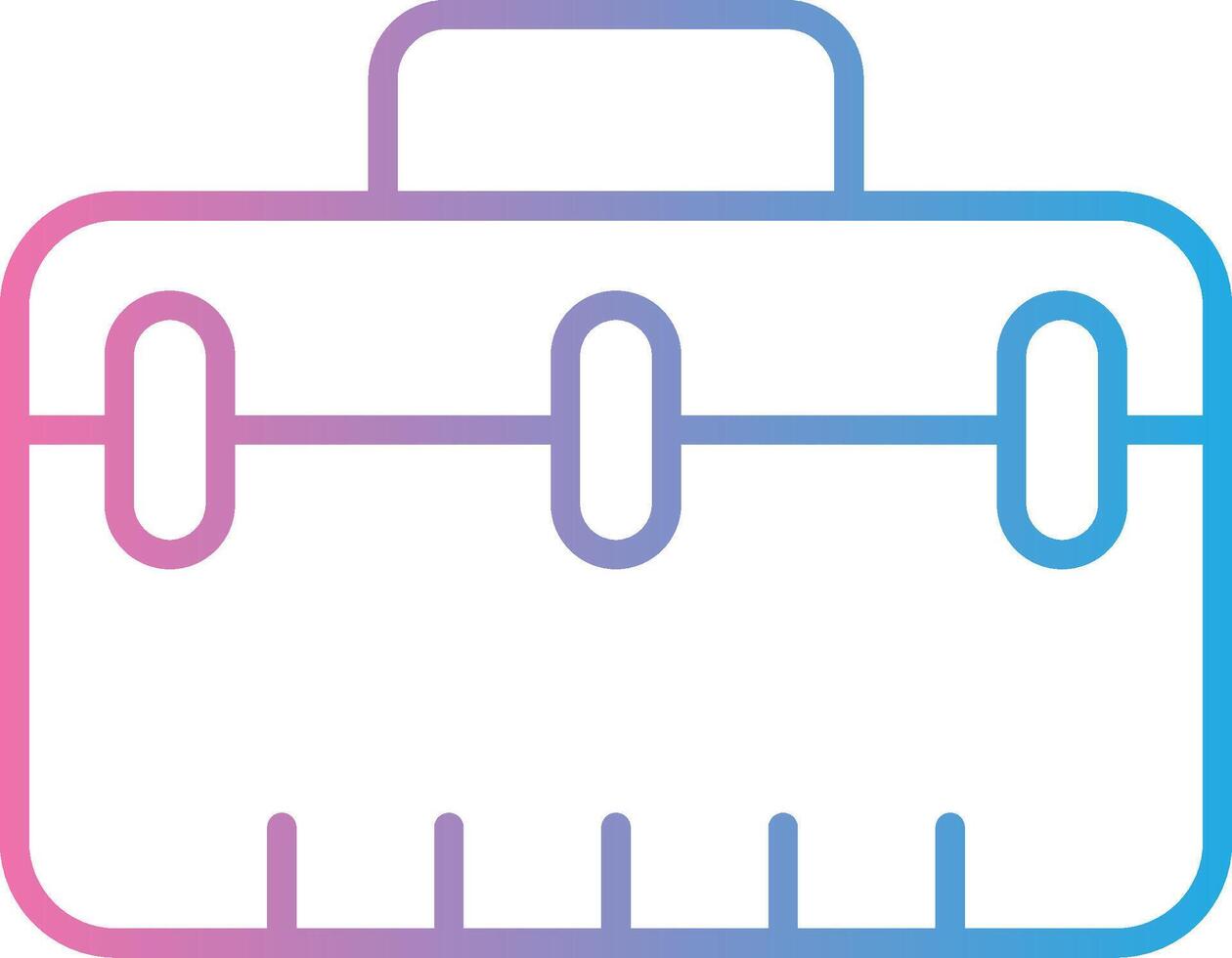 Suitcase Line Gradient Icon Design vector