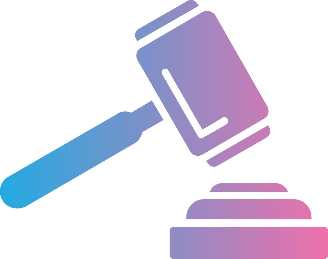 Auction Glyph Gradient Icon Design vector
