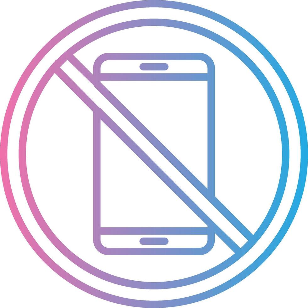 Prohibited Sign Line Gradient Icon Design vector