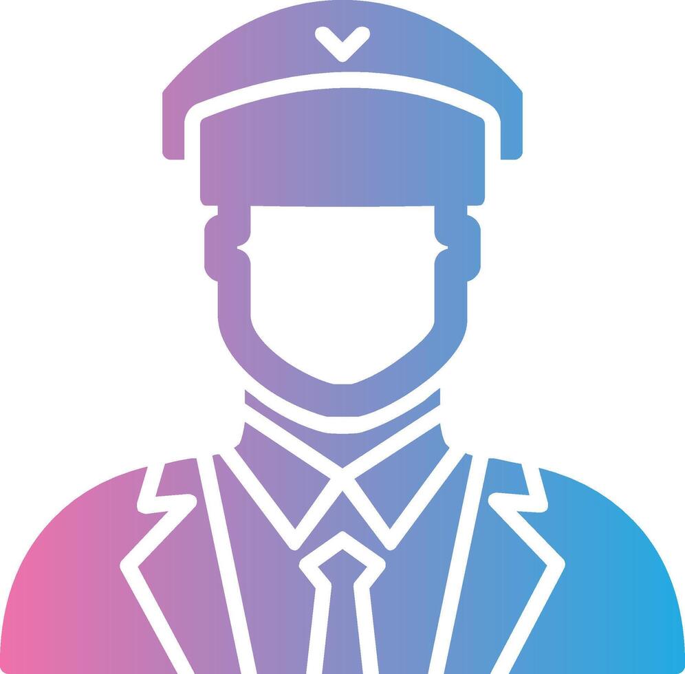 Pilot Glyph Gradient Icon Design vector