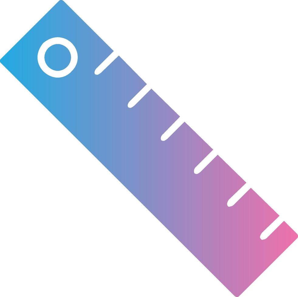 Ruler Glyph Gradient Icon Design vector