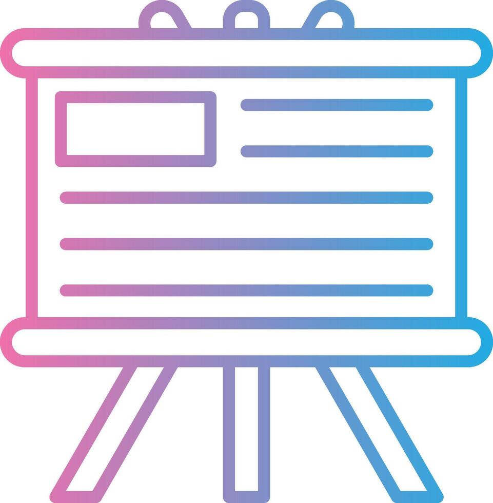 Presentation Line Gradient Icon Design vector