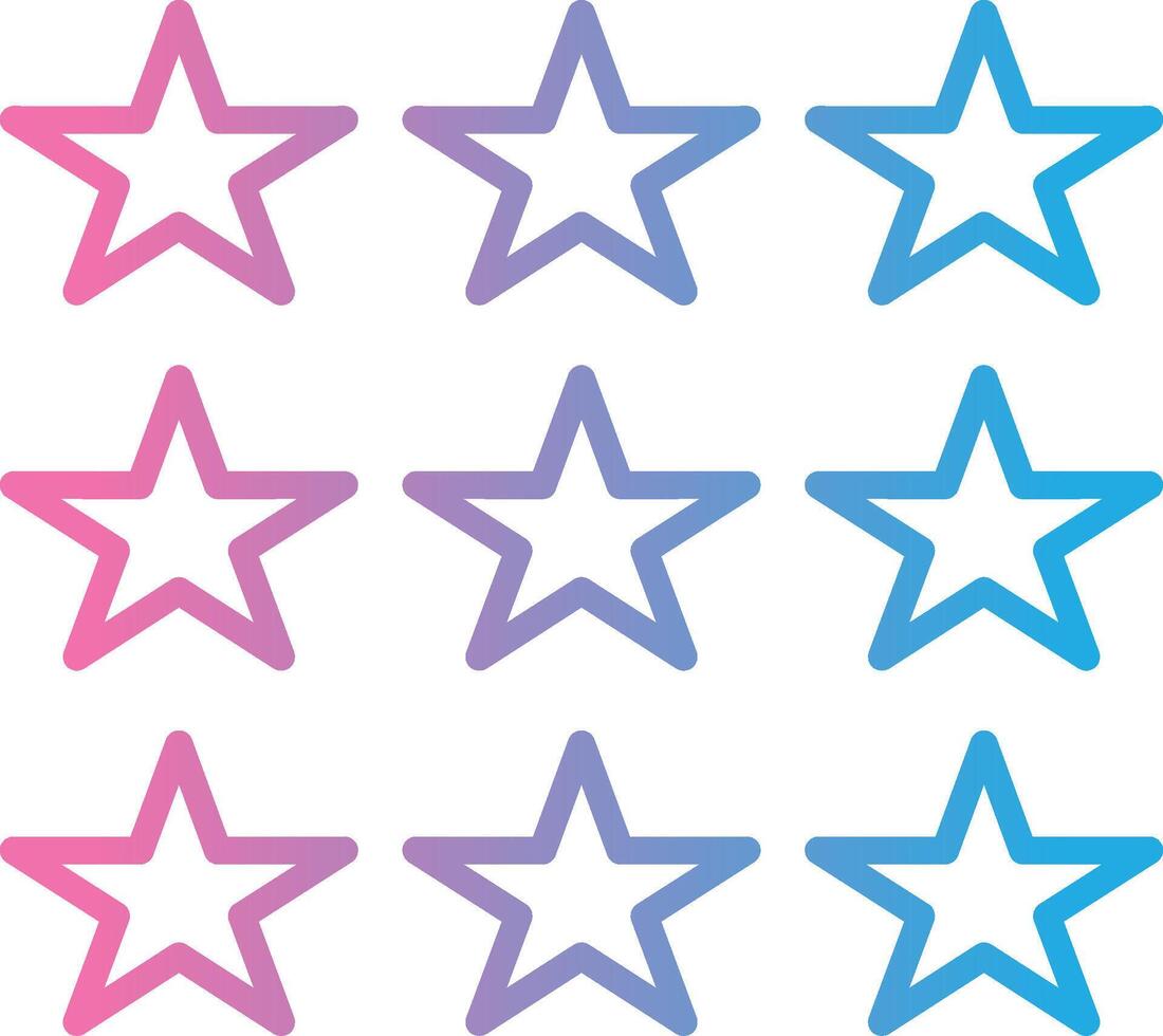 Stars Line Gradient Icon Design vector